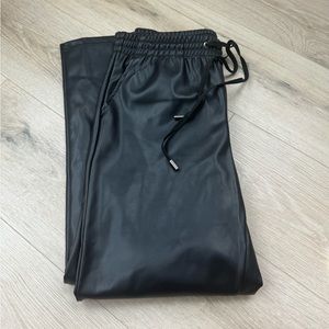 Faux leather pants